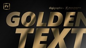 Golden Text Color in Photoshop Tutorials